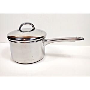 Farberware 2 Qt Sauce Pan With Lid T0097 Stainless Steel 18/10 Hanging 4" Deep